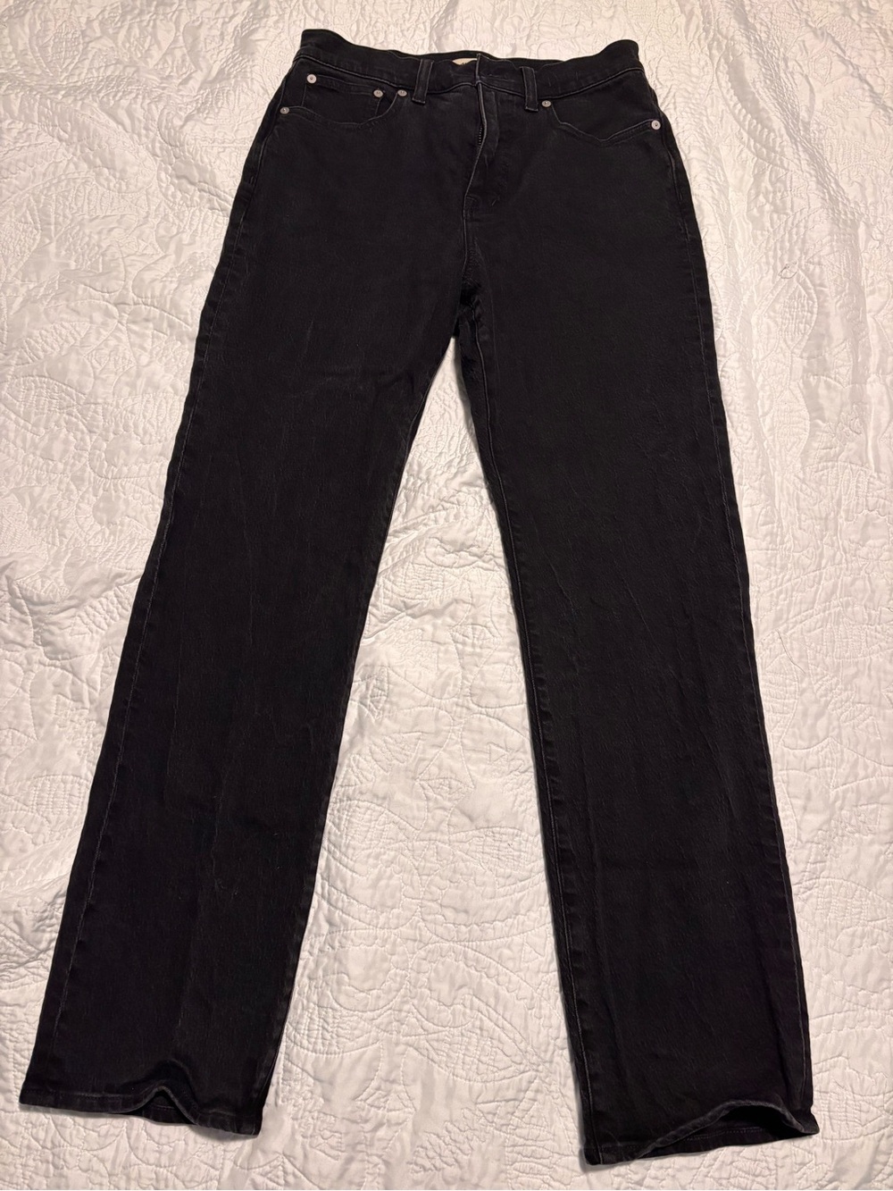 Madewell Black Straight-Leg Women's Jeans